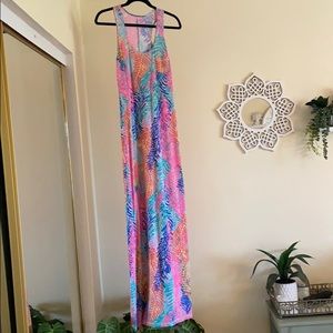 Lilly Pulitzer racer back, cotton maxi dress